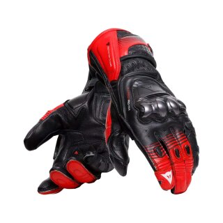Dainese Fiero Metal Motorrad-Handschuh schwarz rot weiß