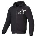 Alpinestars Chrome V2 Motorrad-Hoodie schwarz weiß