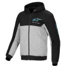 Alpinestars Chrome V2 Motorrad-Hoodie schwarz grau...