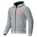 Alpinestars Chrome V2 Motorrad-Hoodie grau neonrot