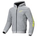 Alpinestars Chrome V2 Motorrad-Hoodie grau neongelb