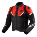 Revit Automate Motorrad-Jacke Leder schwarz neonrot