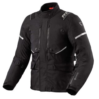 Revit Vertical GTX Motorrad-Jacke Textil schwarz silber
