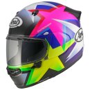 Arai Quantic Star Integralhelm pink violett neongelb