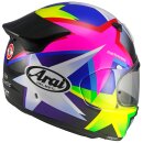 Arai Quantic Star Integralhelm pink violett neongelb