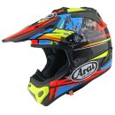 Arai MX-V Evo Track Crosshelm schwarz blau rot neongelb