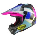 Arai MX-V Evo Peak Crosshelm violett pink türkis