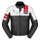 Spidi Roar Motorrad-Jacke Leder weiß schwarz rot