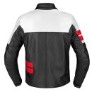 Spidi Roar Motorrad-Jacke Leder weiß schwarz rot