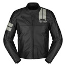 Spidi Roar Motorrad-Jacke Leder schwarz eis hellgrau