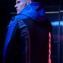 Spidi Warrior Motorrad-Hoodie blau schwarz grau