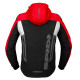 Spidi Warrior Motorrad-Hoodie schwarz rot weiß