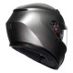 AGV K3 Motorrad-Integral-Helm 22.06 Uni matt Luna grau