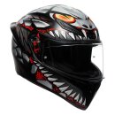 AGV K1 S Lyzard Integral-Helm mattschwarz grau rot