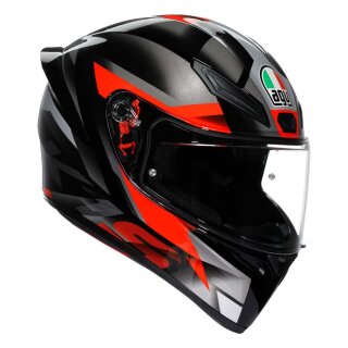 AGV K1 S Fastlap Integral-Helm schwarz grau rot