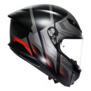 AGV K6 S Karve Integral-Helm mattschwarz grau rot