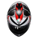 AGV K6 S Karve Integral-Helm mattschwarz weiß rot