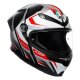 AGV K6 S Karve Integral-Helm mattschwarz weiß rot