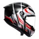 AGV K6 S Karve Integral-Helm mattschwarz weiß rot