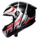 AGV K6 S Karve Integral-Helm mattschwarz weiß rot