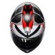 AGV K6 S Karve Integral-Helm mattschwarz weiß rot