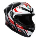 AGV K6 S Karve Integral-Helm mattschwarz weiß rot