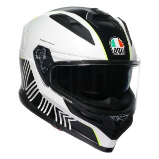 AGV K7 Super 46 Integral-Helm schwarz weiß neongelb
