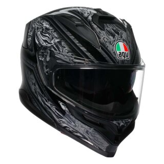AGV K7 Damascus Integral-Helm schwarz silber